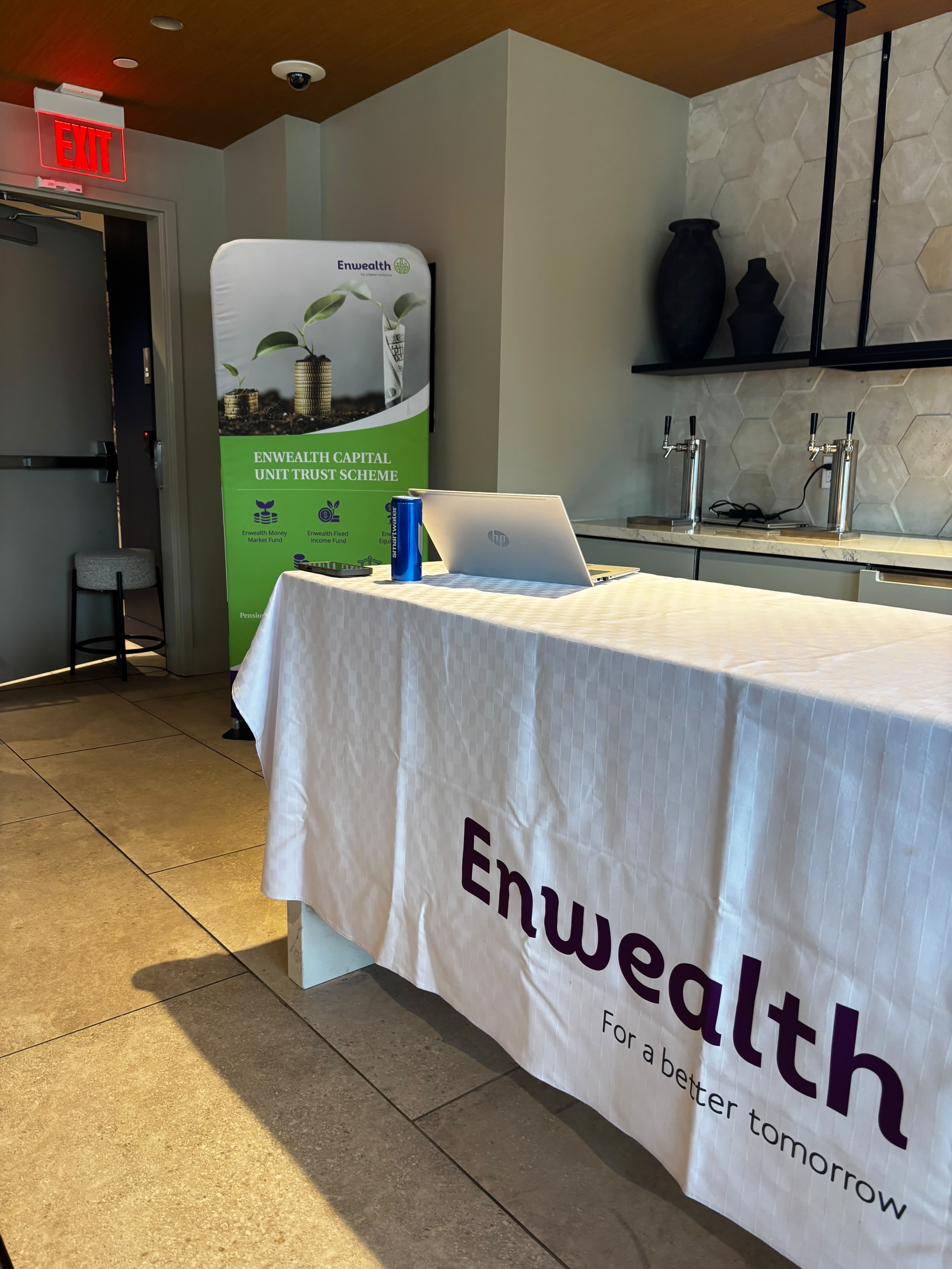Enwealth exhibition booth during USA tour