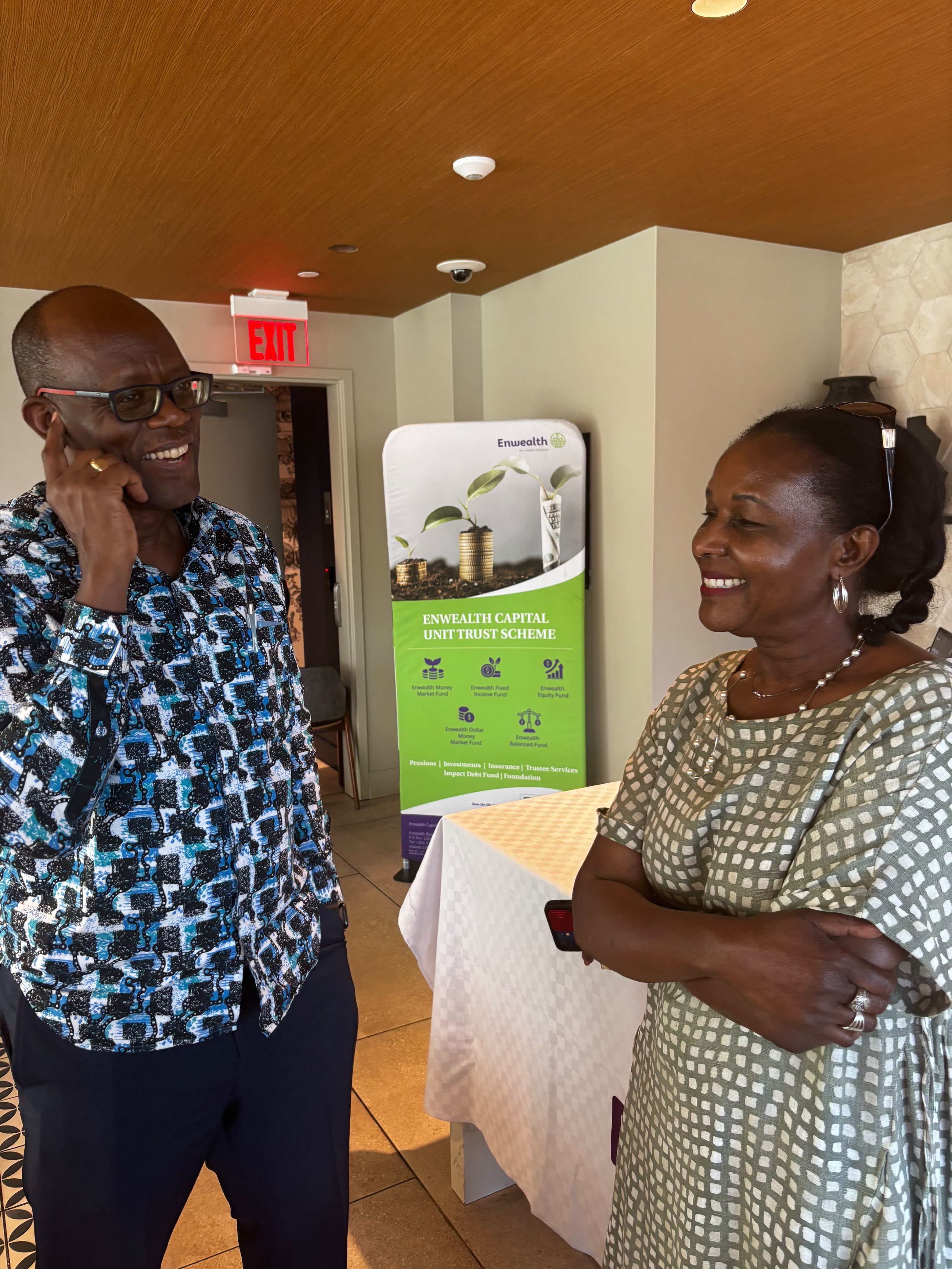 Participants discussing during Enwealth USA tour session